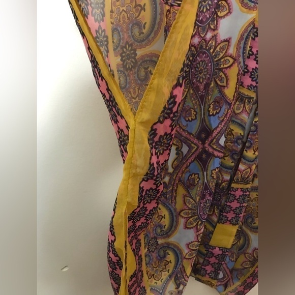 David And Young Womens Semi Sheer Paisley Print Flowy Lightweight Kimono Size OS - Picture 8 of 15